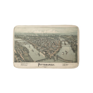Vintage Pittsburgh Print Bath Mat