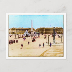 Vintage Place de la Concorde, Paris Carte postale
