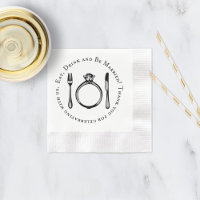 Vintage Place Setting Ring Eat Drink Wedding