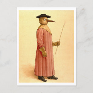 Vintage Plague Doctor Postcard