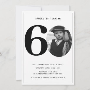 Vintage Plaid 60e anniversaire Invitation photo