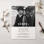 Vintage Plaid 60th Birthday Photo Invitation<br><div class="desc">This vintage birthday party invitation is perfect for a birthday of any age, whether you are planning a trip down memory lane, or simply want to reveal a funny photo of your childhood. Replace the photo with one of your own childhood photos and customize the age & text to your...</div>