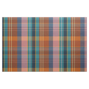 Vintage Plaid Pattern in Mid-Century Modern Colour Fabric