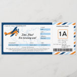 Vintage Plane Birthday Boarding Pass Ticket Invitation<br><div class="desc">Adorable Vintage Airline Boarding Pass ticket for your child's birthday invitation. Colours are Orange and Shades of Blue featuring a world map in the background and a propeller plane. If you have any changes needed to this design or layout (colours etc) just email paula@labellarue.com BEFORE YOU CUSTOMIZE OR PLACE AN...</div>