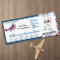 Vintage Plane Birthday Boarding Pass Ticket