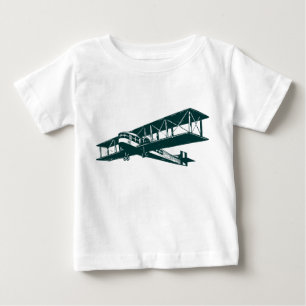 Vintage Plane - Dark Green Baby T-Shirt