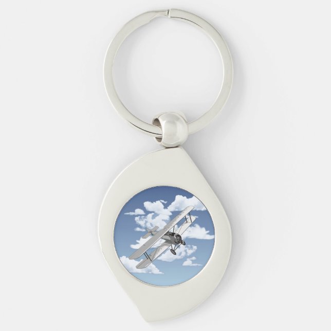 Vintage Plane Keychain (Front)