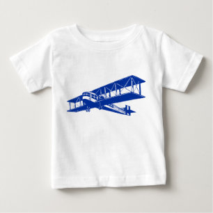 Vintage Plane - Navy Blue Baby T-Shirt