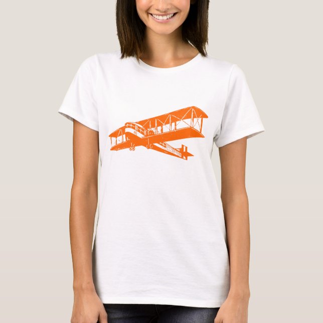 Vintage Plane - Orange T-Shirt (Front)