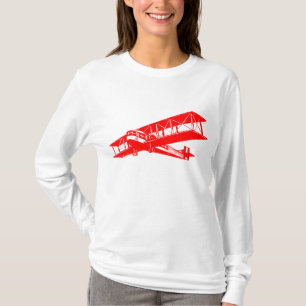 Vintage Plane - Red T-Shirt
