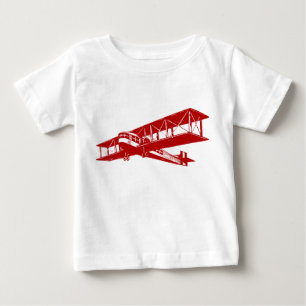 Vintage Plane - Ruby Red Baby T-Shirt