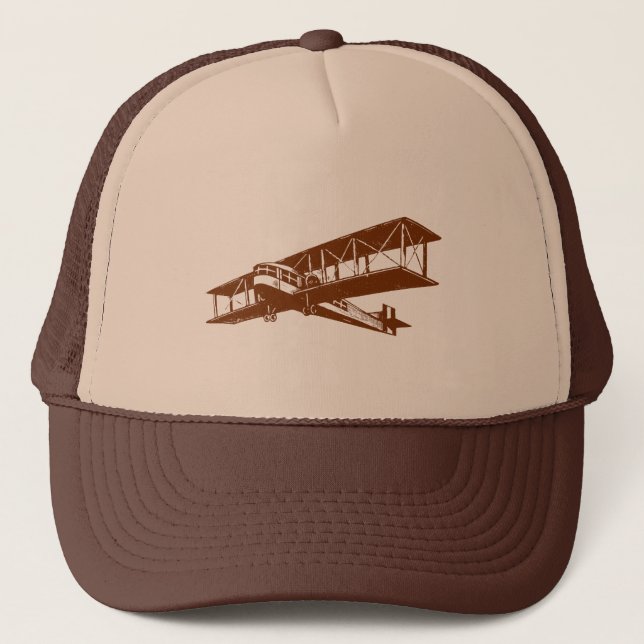 Vintage Plane - Walnut Trucker Hat (Front)