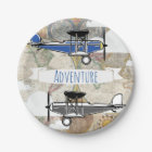 Vintage Planes & World Map Aviator Adventure