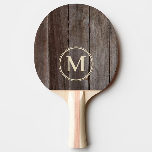 Vintage Planks Monogram Ping Pong Paddle (Back)
