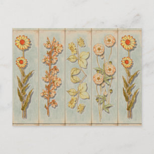 Vintage Plant Illustrations Postcard
