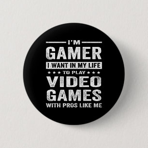 Vintage Play Video Games Funny Gamer Boys Teens Ga 2 Inch Round Button