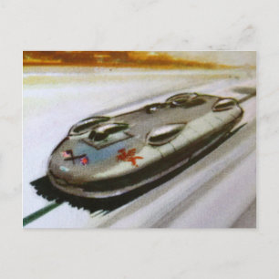 Vintage Playing Card of a racing Car Postcard