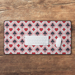 Vintage Playing Cards Colors Desk Mat