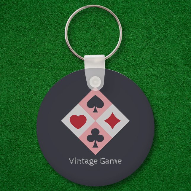 Vintage Playing Cards Colors Keychain (Vintage Playing Cards Colors Keychain)