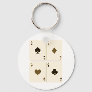 Vintage Playing Cards Keychain