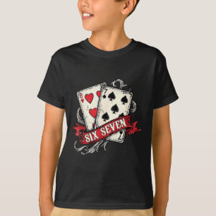 Vintage Playing Cards Six Seven 67 Meme Valentine  T-Shirt