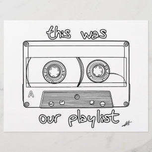 Vintage Playlist - Colouring Page.