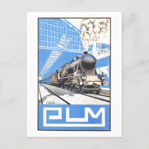 Vintage PLM French Train Travel Poster Postcard
