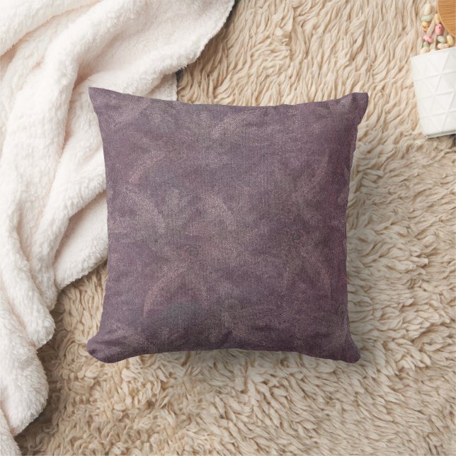 Vintage Plum Dragonfly Dance Throw Pillow (Blanket)