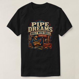 Vintage Plumber Plumbing Work Skilled Trades T-Shirt