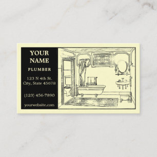 Vintage Plumber Template Business Card