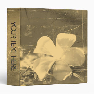 Vintage Plumeria Flower Abstract Art 2 Binder