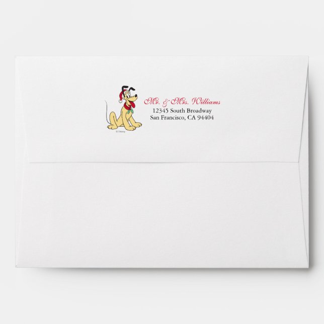 Vintage Pluto | Good Tidings to You Envelopes (Back (Top Flap))