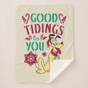 Vintage Pluto   Good Tidings to You Sherpa Blanket