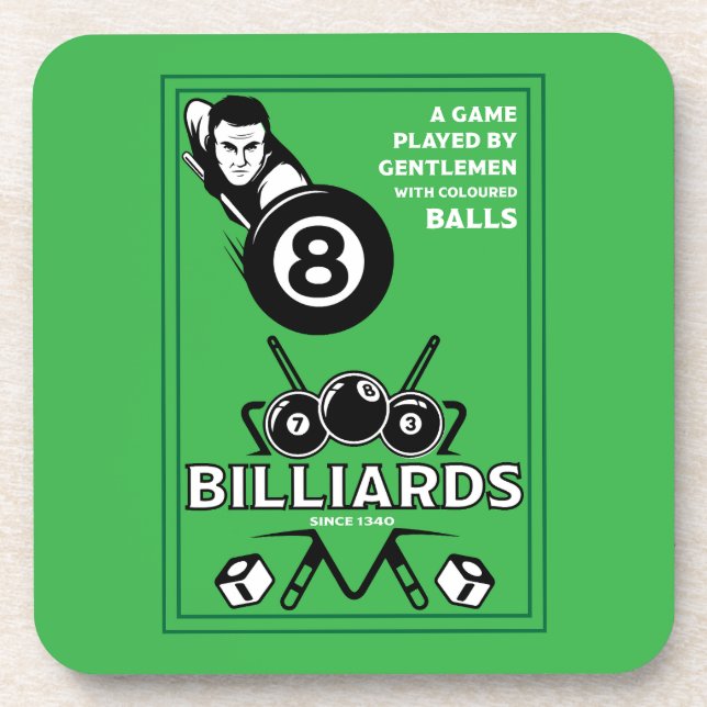 Vintage Pocket Billards Coaster (Front)
