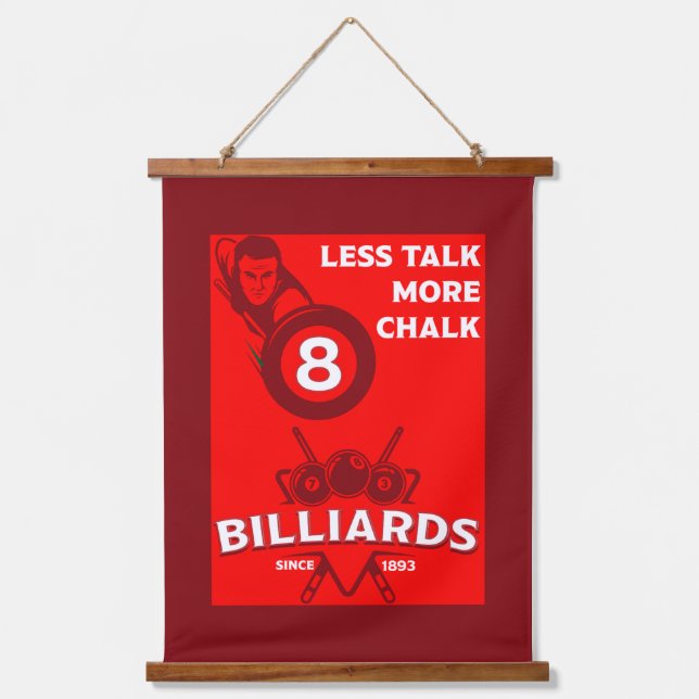 Vintage Pocket Billards Hanging Tapestry (Front)