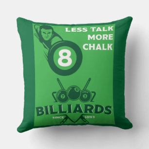 Vintage Pocket Billards Throw Pillow