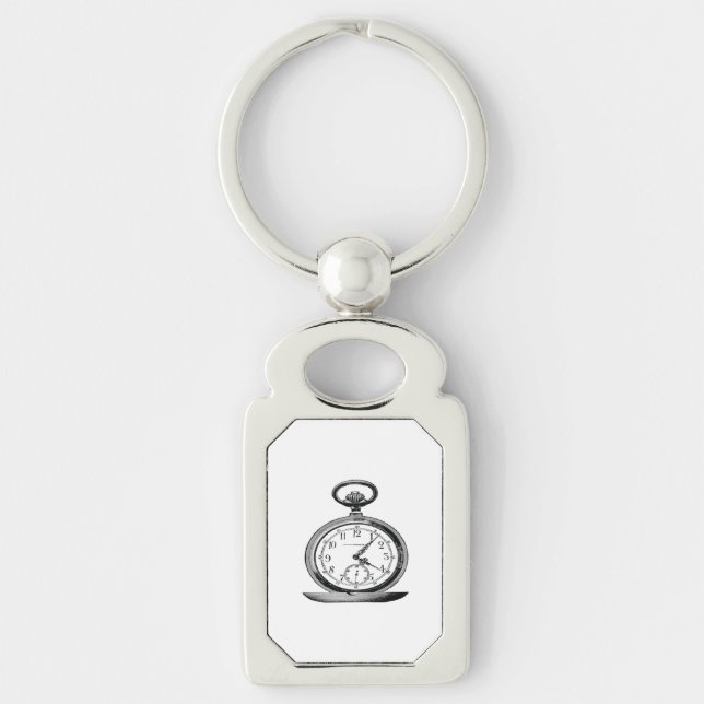 Vintage Pocket Watch Cool Fab Keychain (Front)