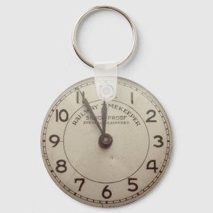 Vintage pocket watch keychain