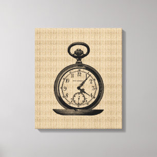 Vintage Pocket Watch on Canvas Print