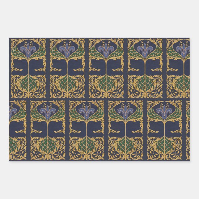 Vintage Poetry Books Wrapping Paper Sheet (Front)