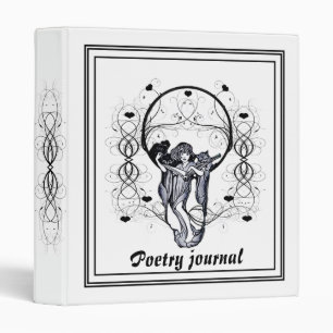 Vintage poetry journal, binder