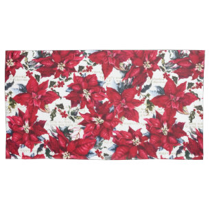 Vintage Poinsettia Duvet Cover