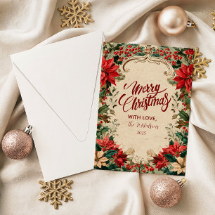 Vintage Poinsettia Holiday