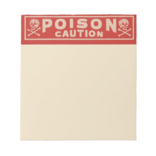 Vintage Poison Label Notepad