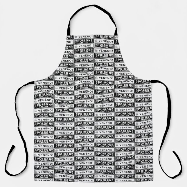 Vintage Poison Labels Apron (Front)