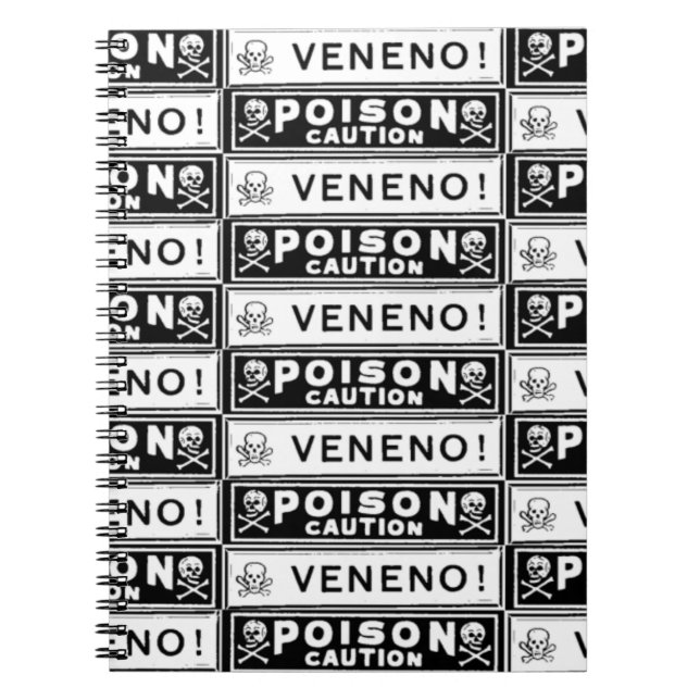 Vintage Poison Labels Notebook (Front)