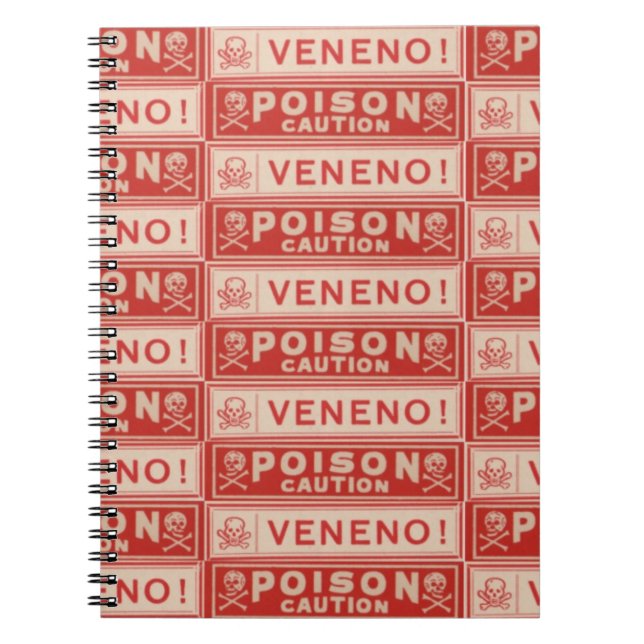 Vintage Poison Labels Notebook (Front)