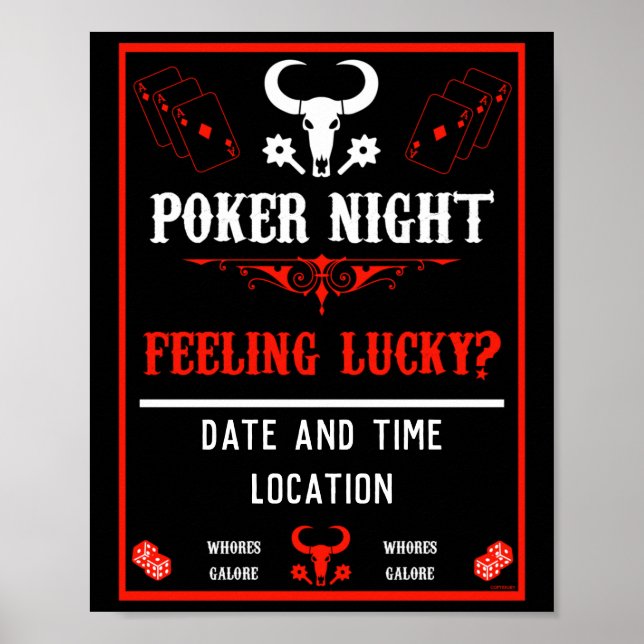 Vintage Poker Night Poster (Front)