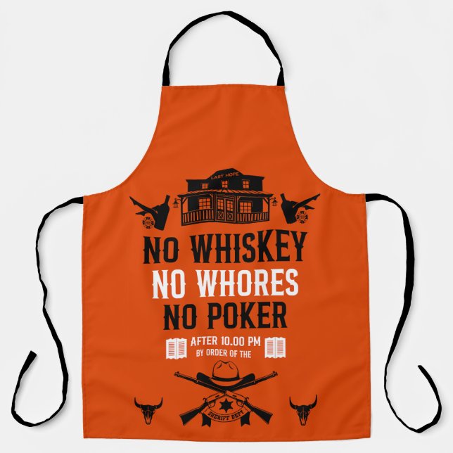 Vintage Poker Player  Apron (Front)