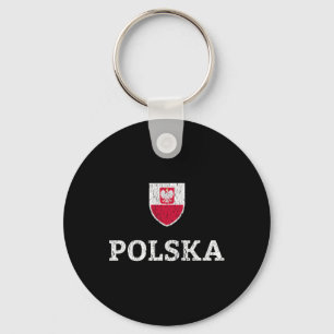 Vintage Poland Soccer Jersey Polish Polska Soccer  Keychain